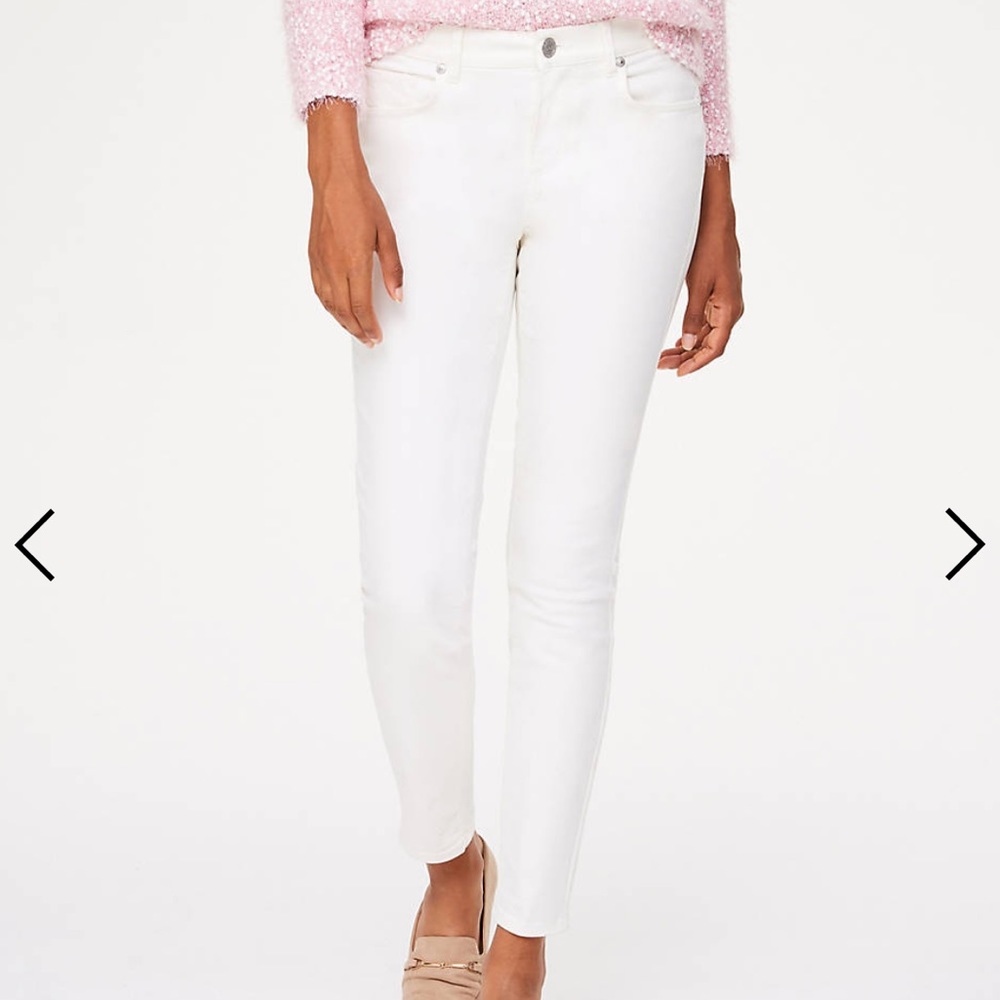 Loft White Modern Skinny Jeans